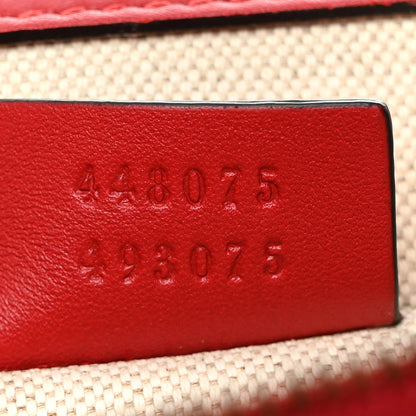 Gucci Moon Calfskin Crystal Web Medium Dionysus Bamboo Top Handle Bag Hibiscus Red 7 of 11