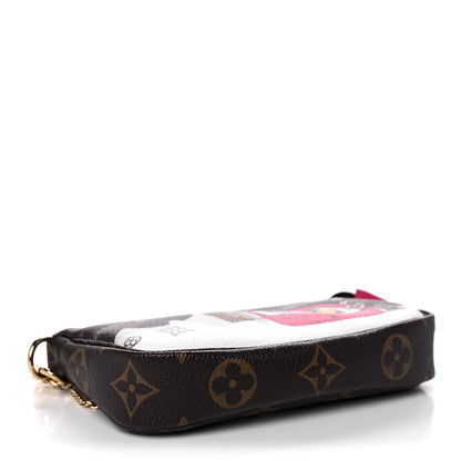 Louis Vuitton Monogram 2019 Christmas Animation Mini Courchevel Pochette Accessories Fuchsia 4 of 12