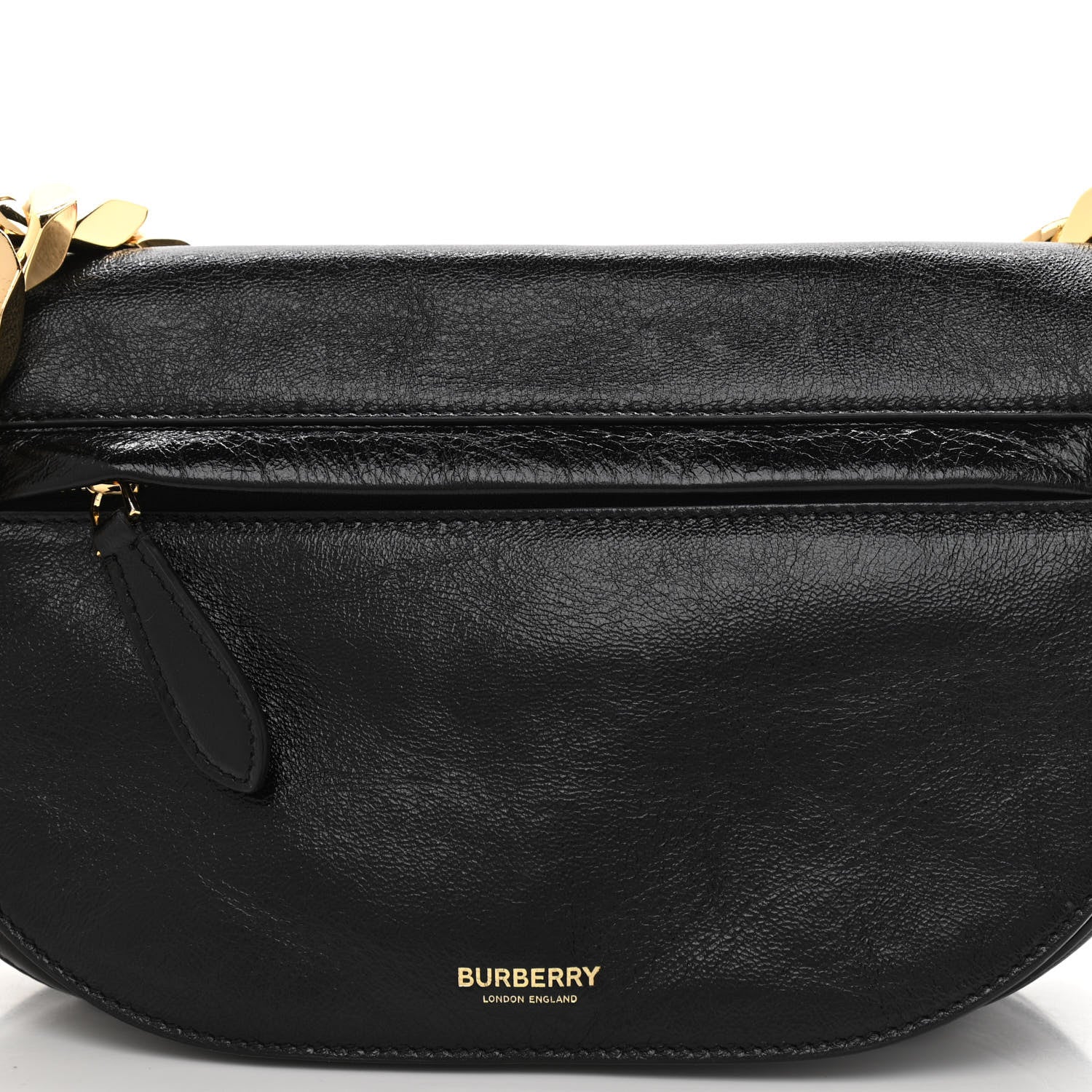 Burberry Lambskin Small Olympia Chain Shoulder Bag Black 8 of 12