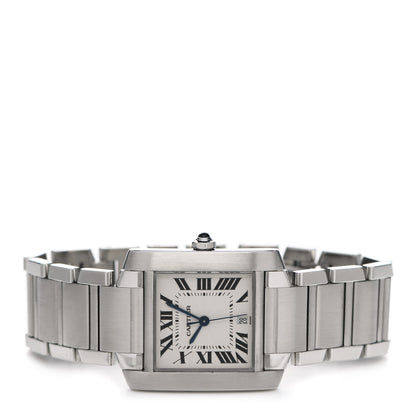 Cartier Stainless Steel 28mm Tank Francaise Automatic Watch 2 of 5