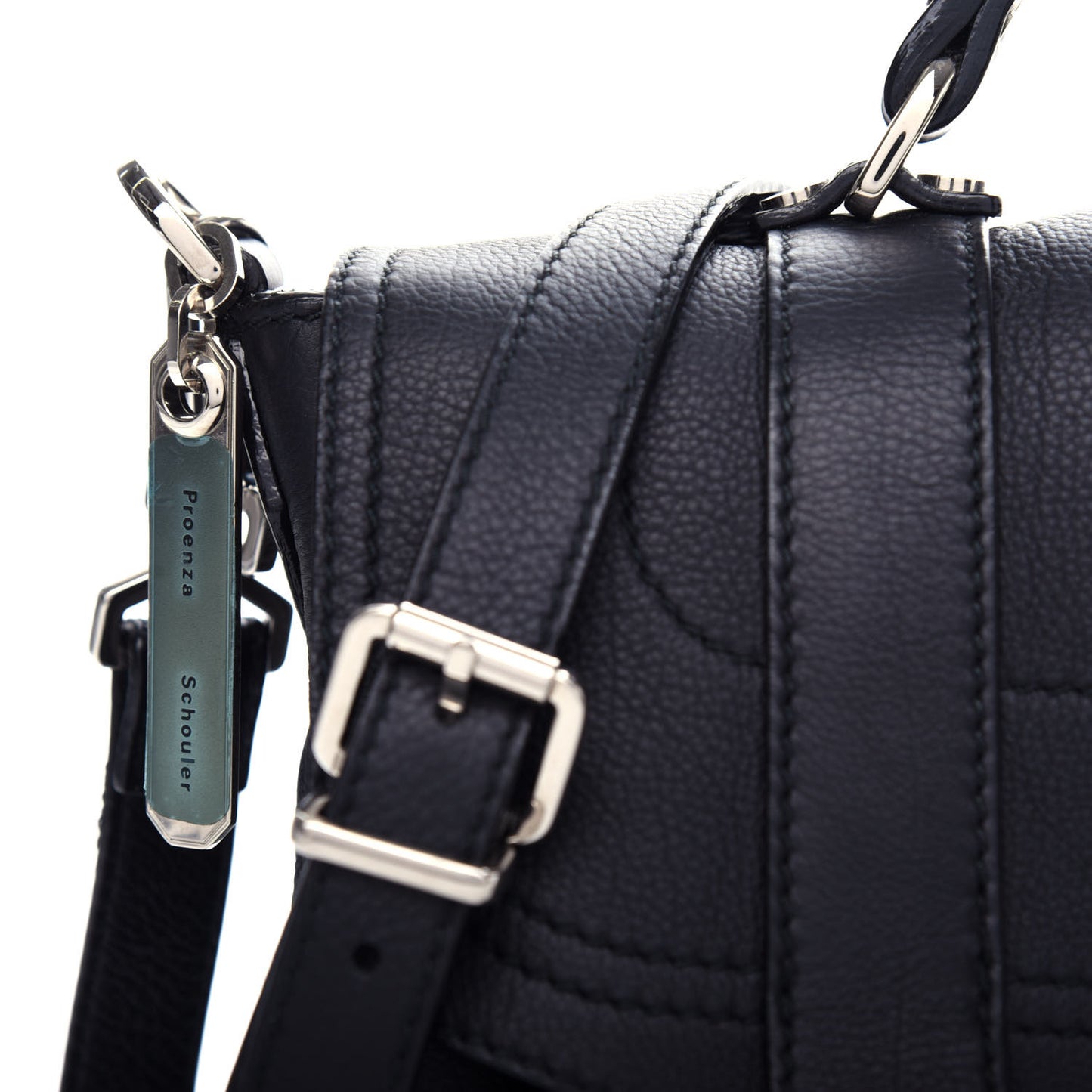 Soft Grainy Calfskin Medium PS1 Satchel Black