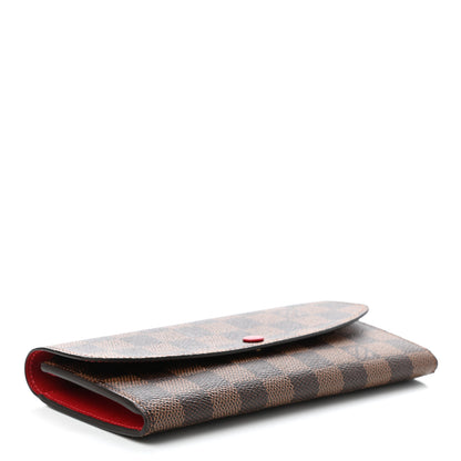 Louis Vuitton Damier Ebene Emilie Wallet Red 4 of 7