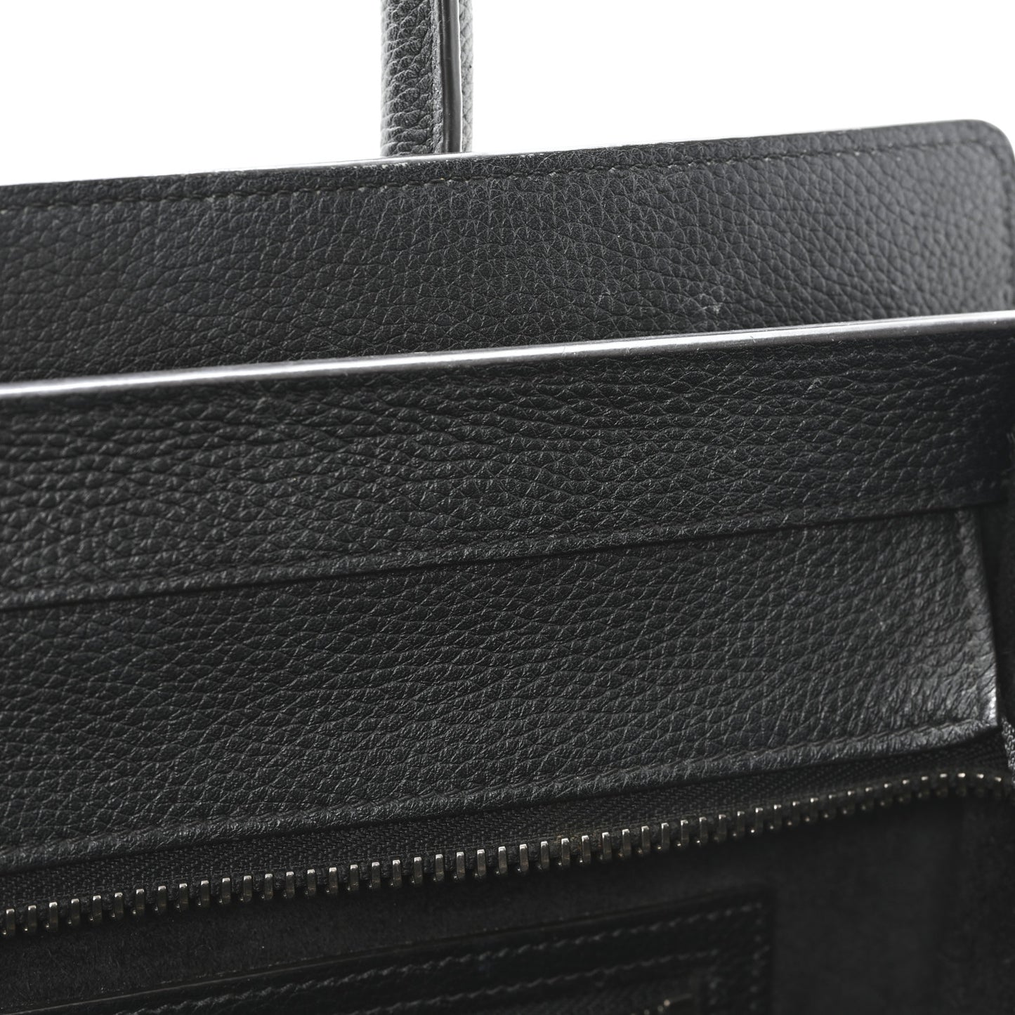 Drummed Calfskin Mini Luggage Black
