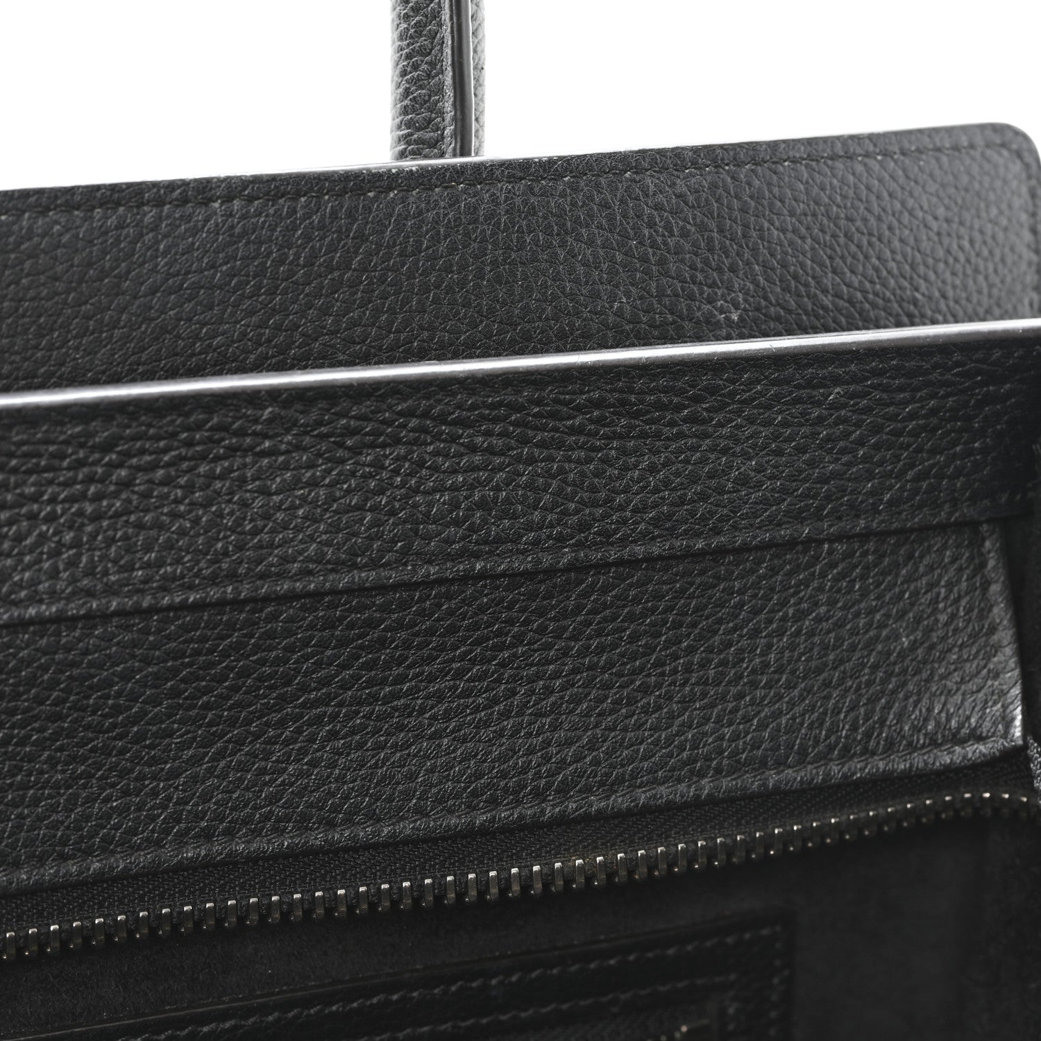Celine Drummed Calfskin Mini Luggage Black 10 of 12