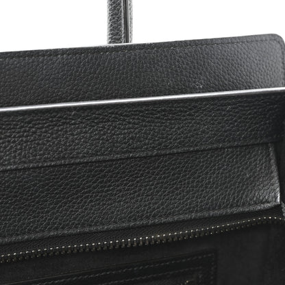 Celine Drummed Calfskin Mini Luggage Black 10 of 12