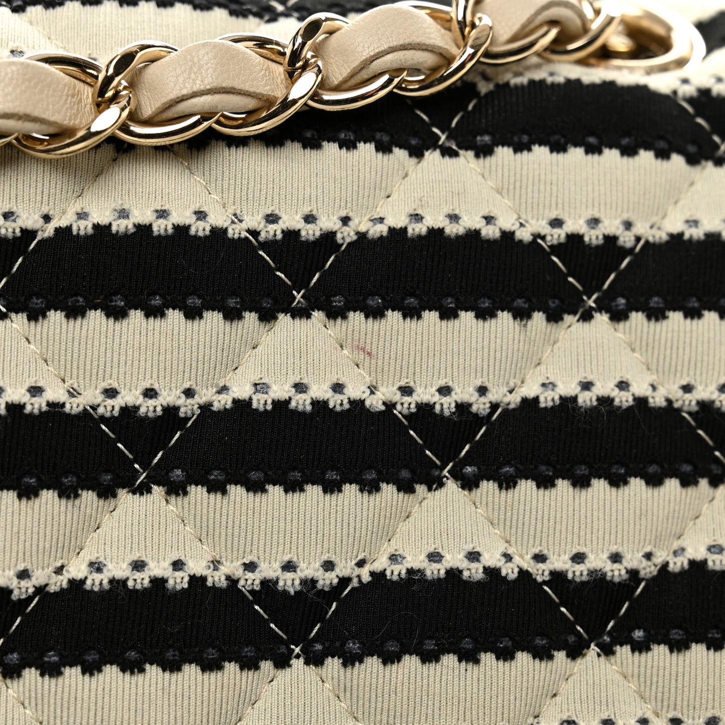 Jersey Quilted Medium Coco Sailor Flap Black White