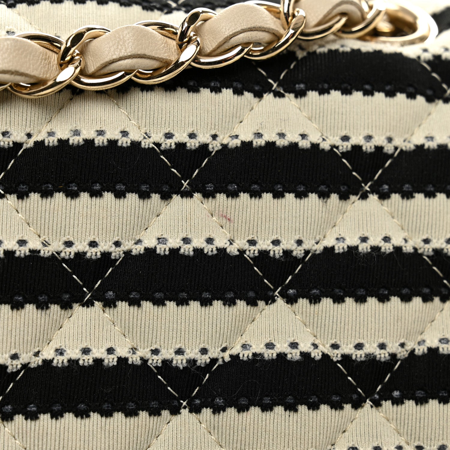 Chanel Jersey Quilted Medium Coco Sailor Flap Black White 11 of 11