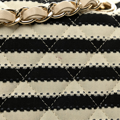 Chanel Jersey Quilted Medium Coco Sailor Flap Black White 11 of 11