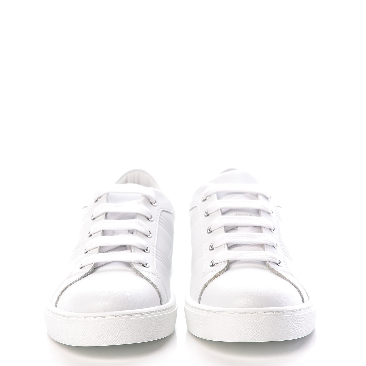 Calfskin Womens Advantage Sneakers 38 White