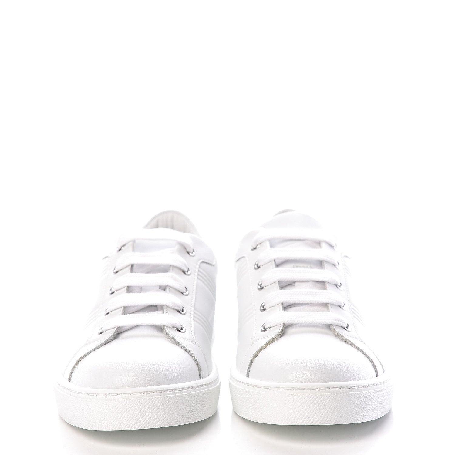 Hermes Calfskin Womens Advantage Sneakers 38 White 2 of 7