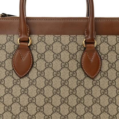 Gucci GG Supreme Monogram Small Zip Top Tote Beige Tuscany 8 of 17