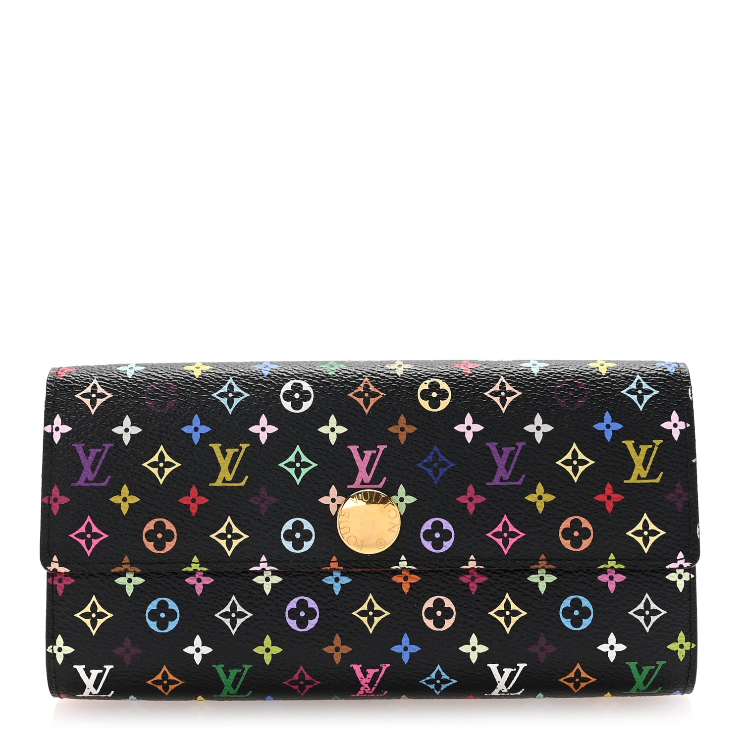 Louis Vuitton Monogram Multicolor Sarah Wallet Black Grenade 1 of 10
