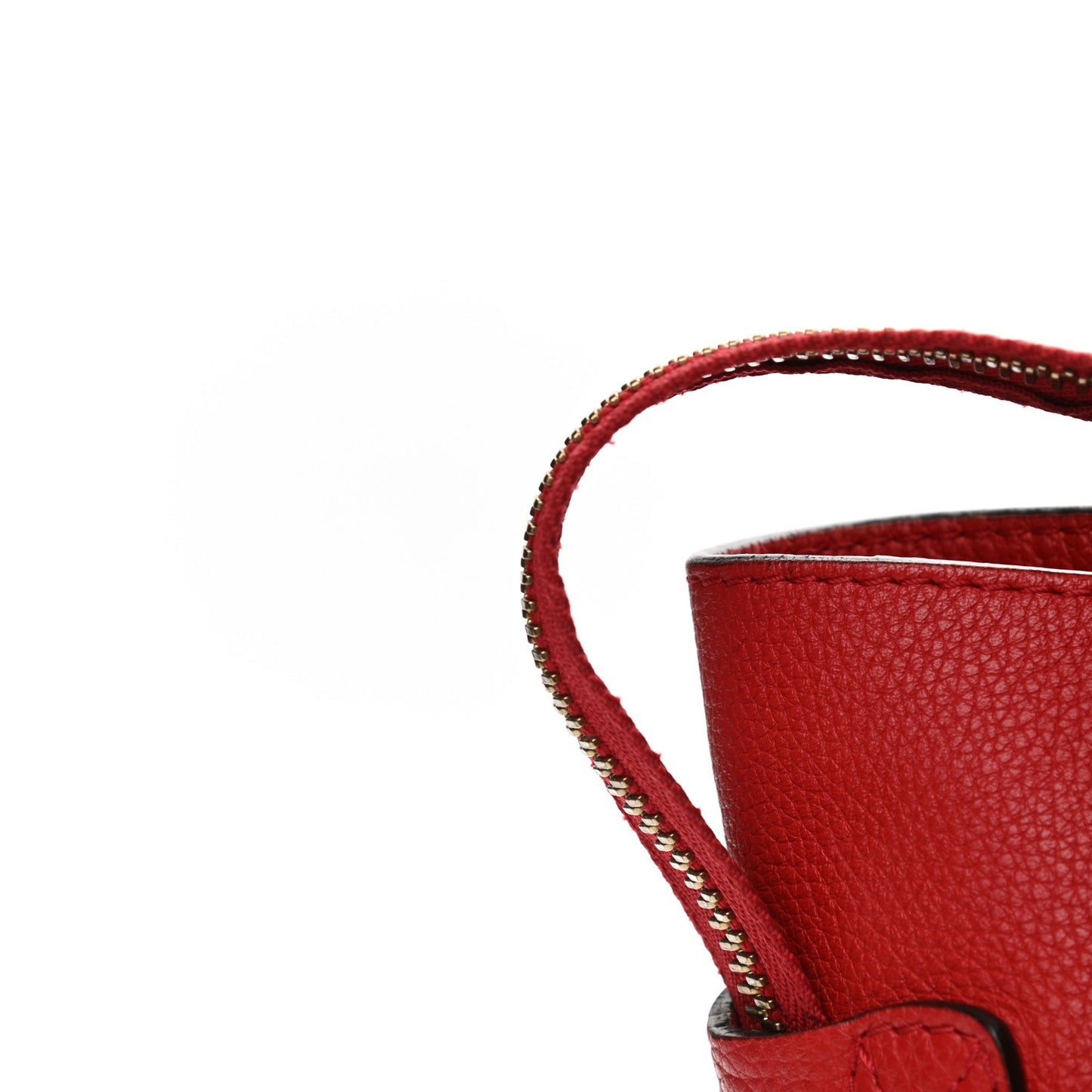 Drummed Calfskin Mini Luggage Coquelicot
