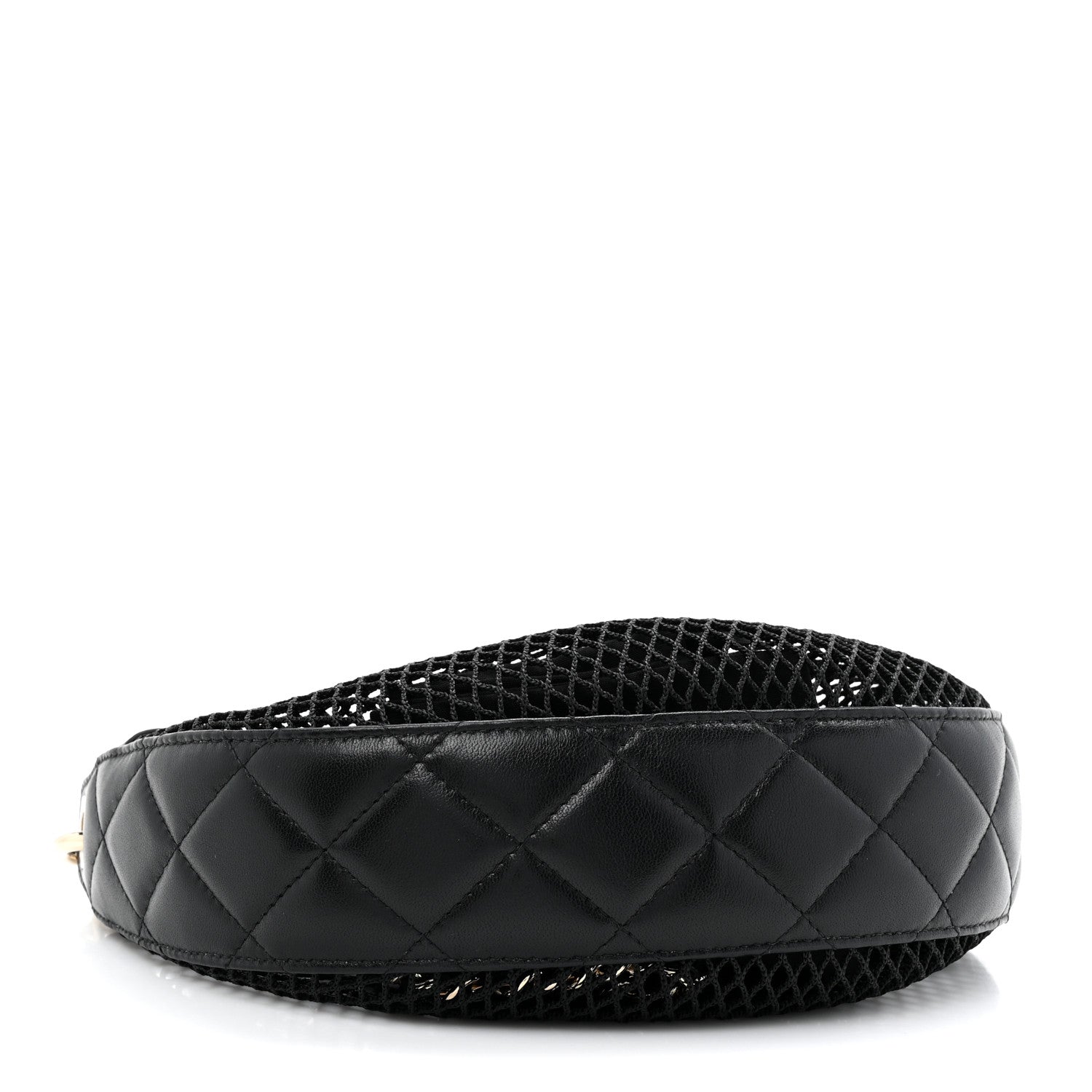 Chanel Mesh Shiny Lambskin Chain Hobo Black 5 of 11