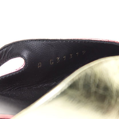 Chanel Laminated Calfskin Grosgrain Cap Toe CC Slingback Flats 39 Multicolor Black 8 of 9