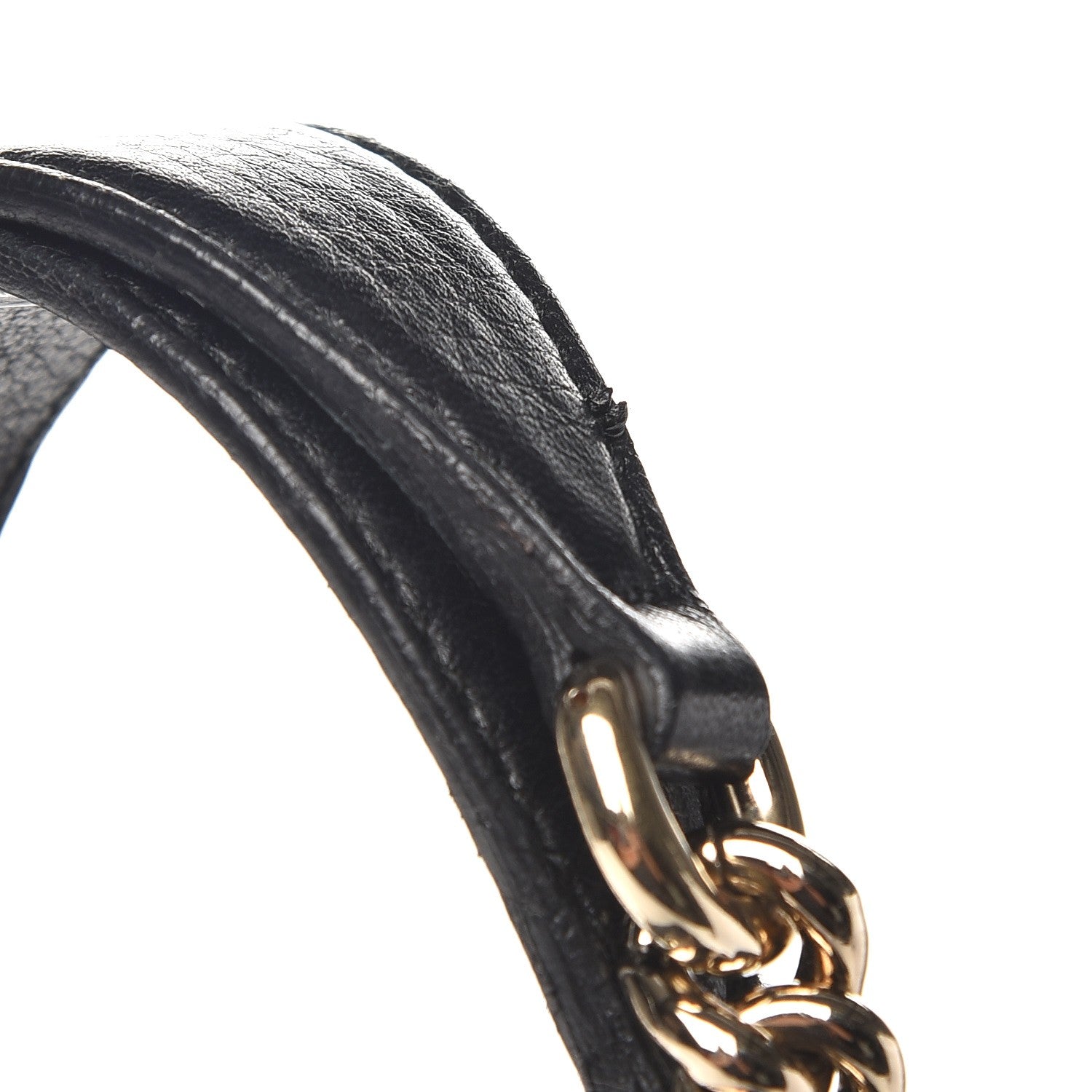 Gucci Pebbled Calfskin Medium Soho Chain Shoulder Bag Black 9 of 9