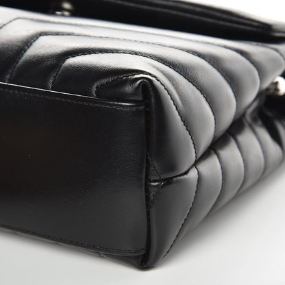 Saint Laurent Calfskin Y Quilted Monogram Small Loulou Chain Satchel Black 9 of 10