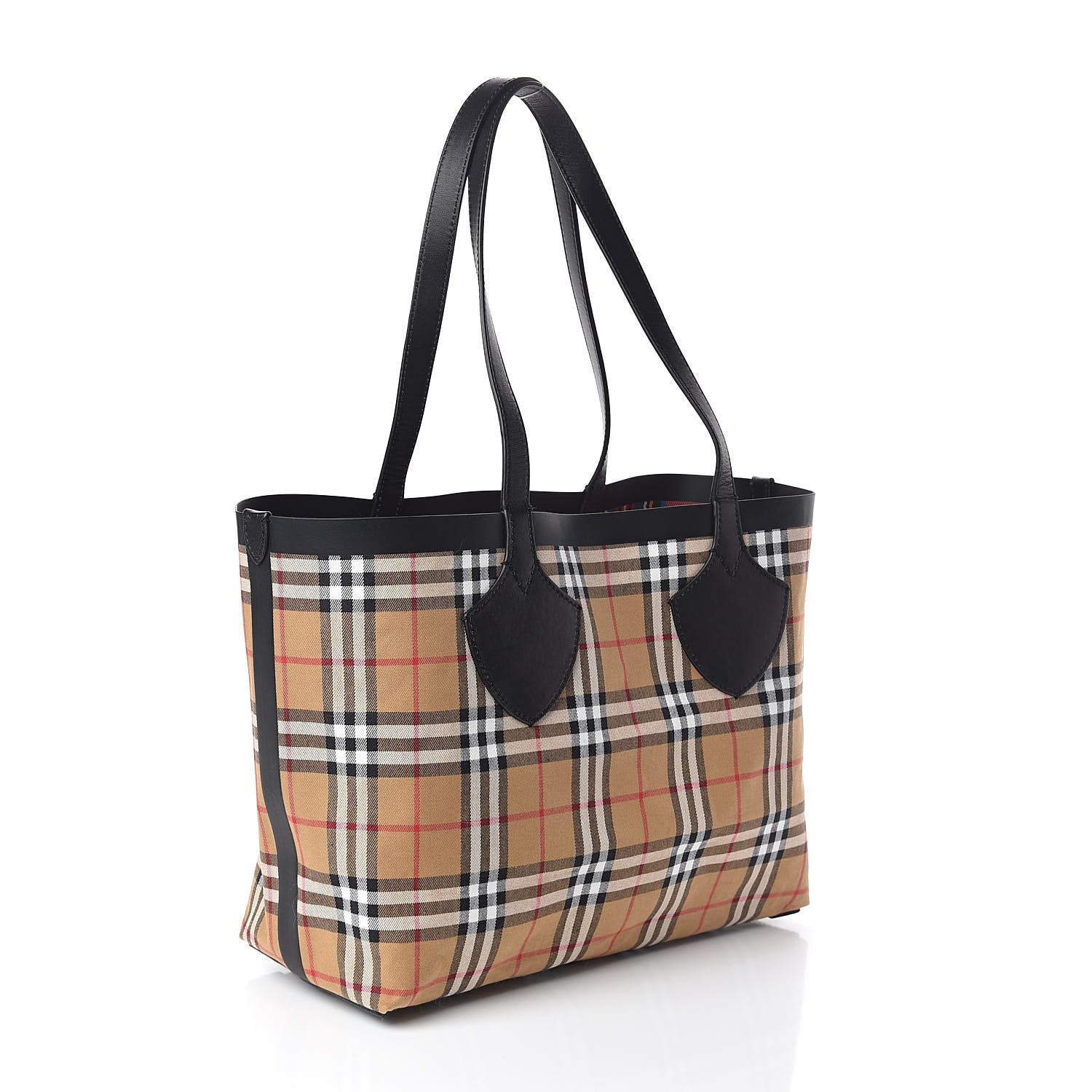 Burberry Vintage Check Medium The Giant Reversible Tote Antique Yellow Bright Red 6 of 17