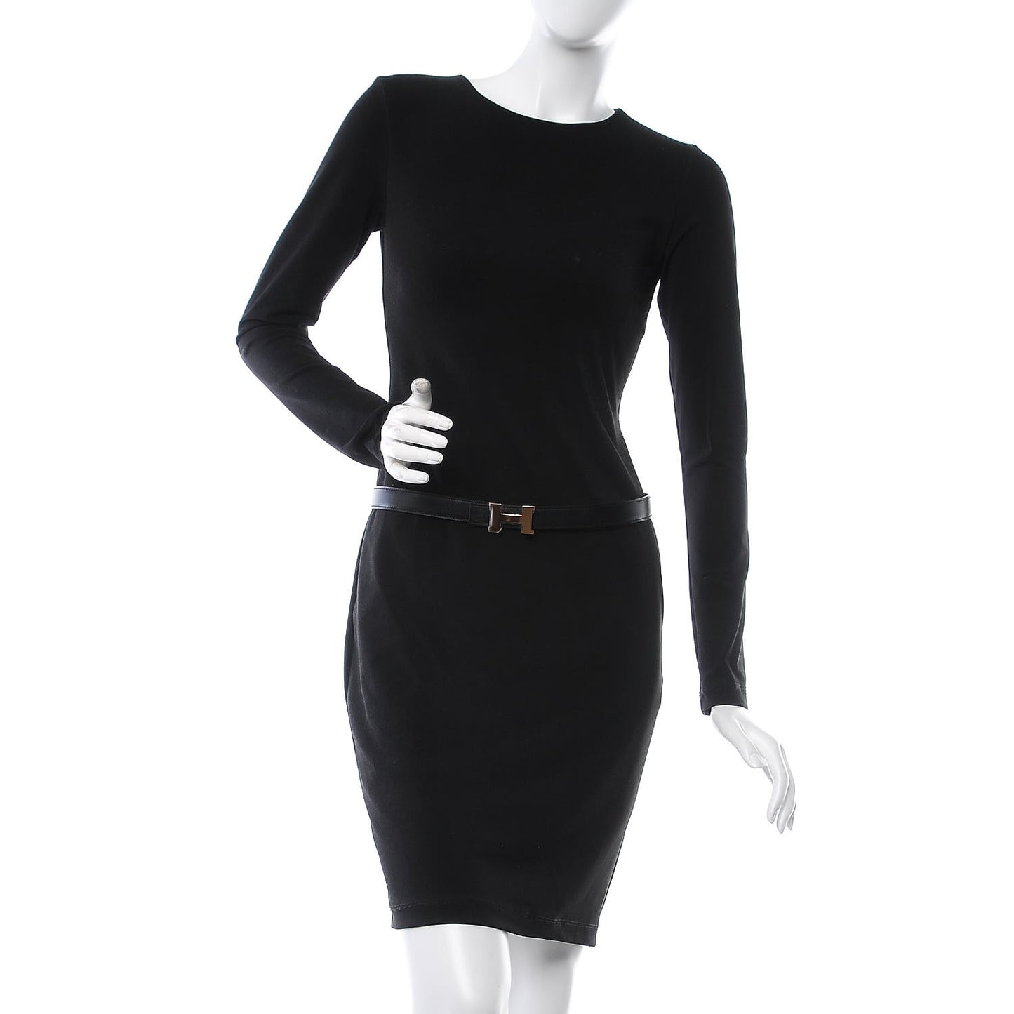 Swift Tadelakt 32mm Constance H Belt 80 Black Bleu Saphir