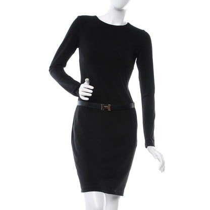 Hermes Swift Tadelakt 32mm Constance H Belt 80 Black Bleu Saphir 2 of 7