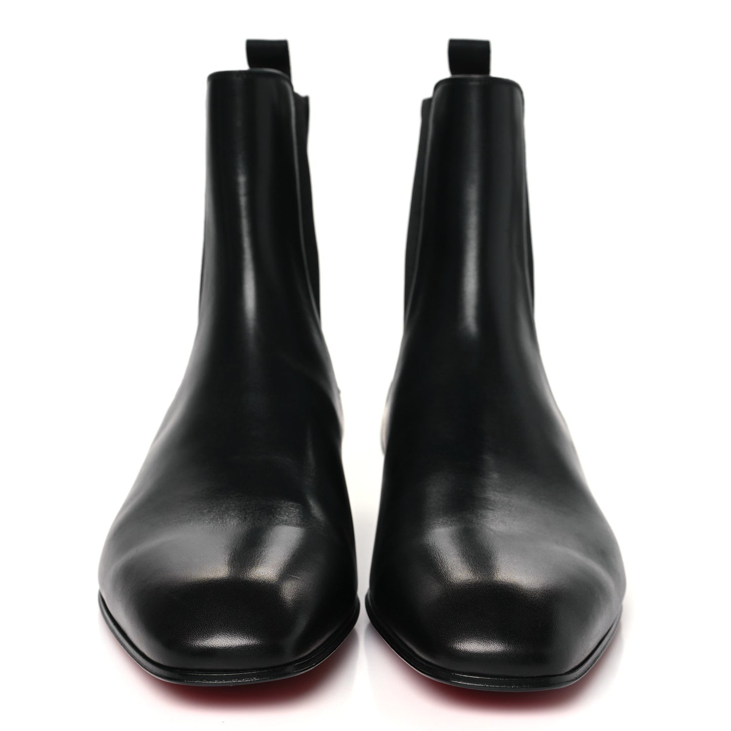 Calfskin Mens Roadie Flat Chelsea Boots 42.5 Black