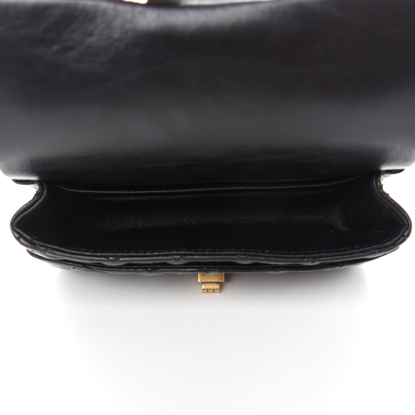 Aged Calfskin Quilted 2.55 Reissue Flap Belt Bag Clutch Black