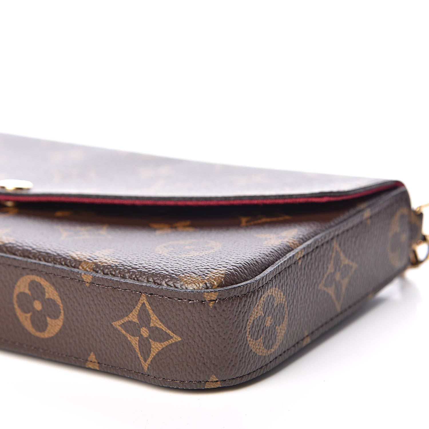 Louis Vuitton Monogram Pochette Felicie Chain Wallet Fuchsia 6 of 11