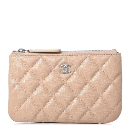 Chanel Caviar Quilted Small Cosmetic Case Beige 1 of 8