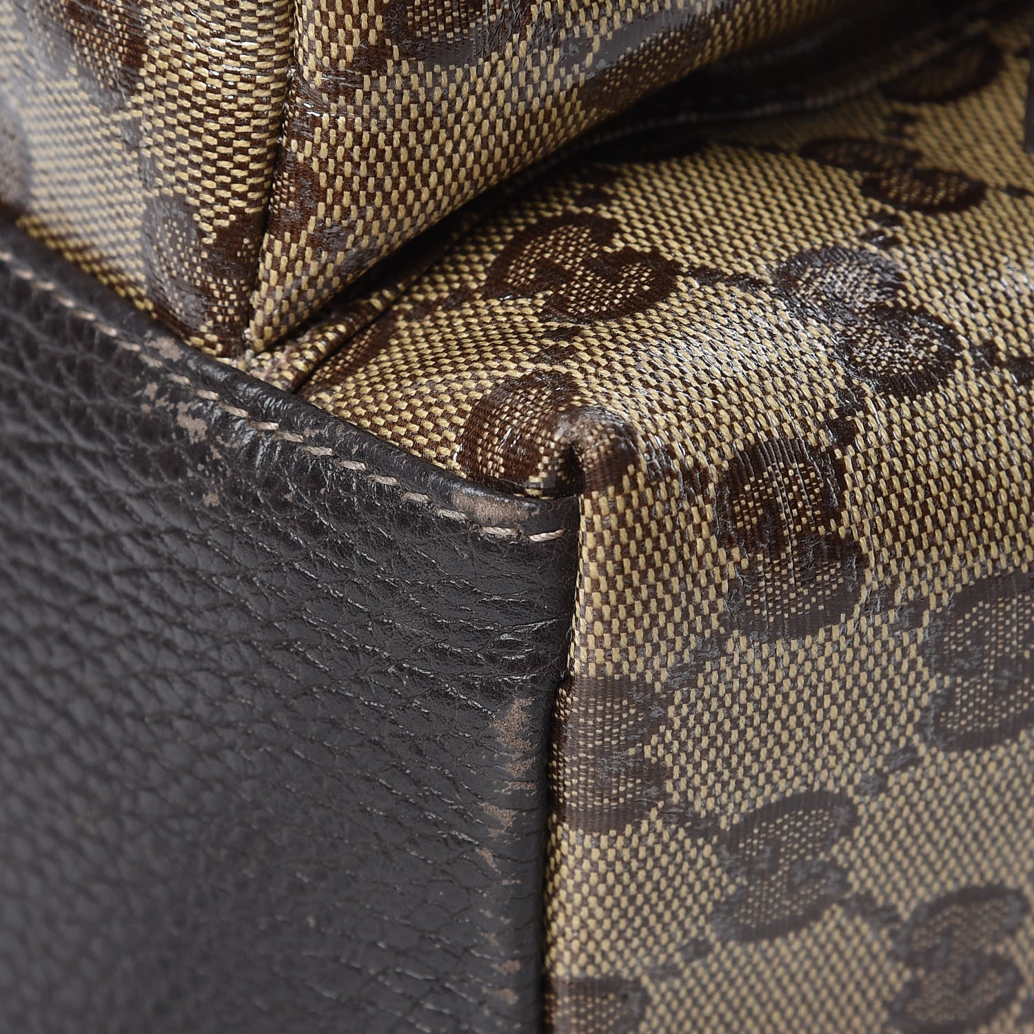 Gucci Crystal Monogram Backpack Dark Brown 13 of 15