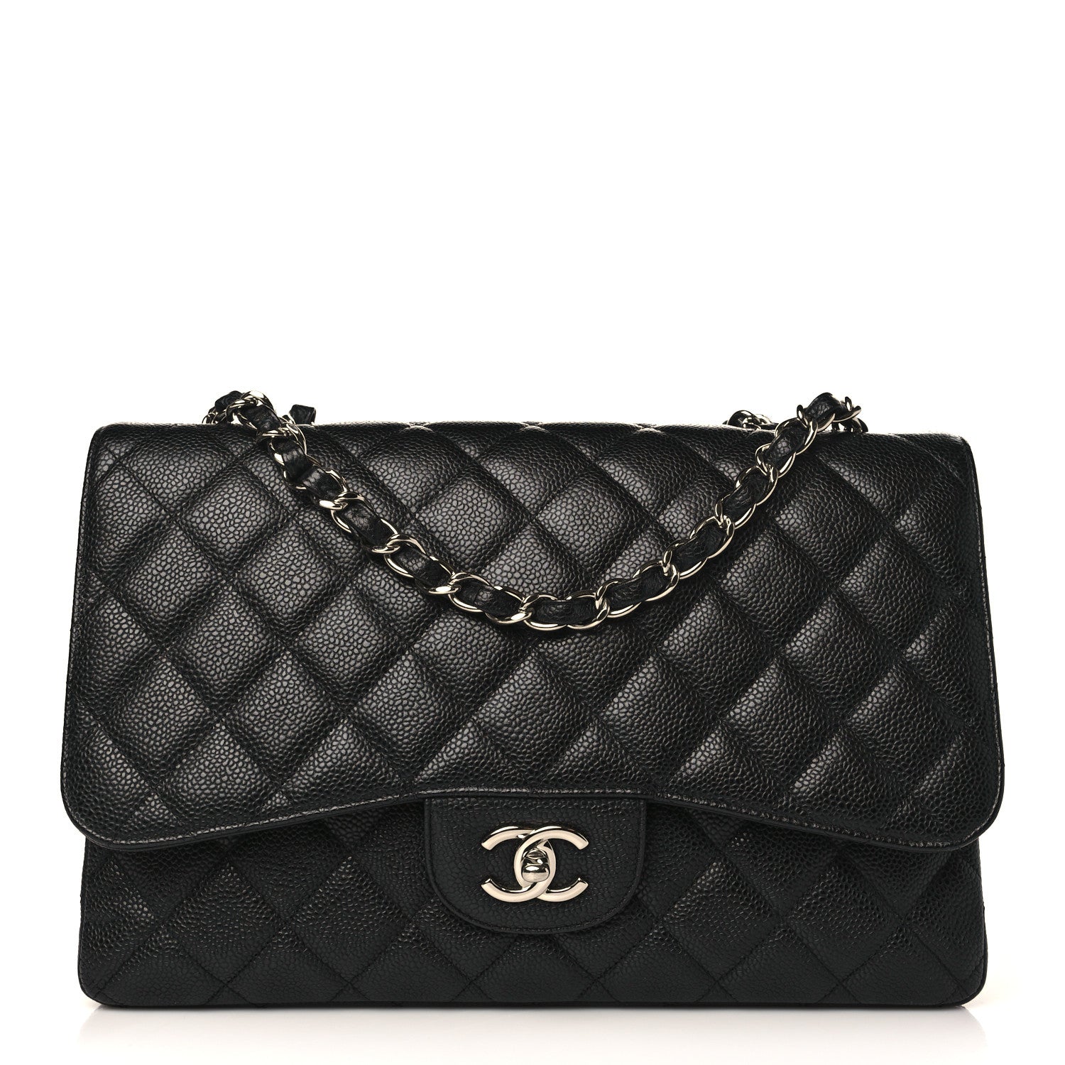 Chanel Caviar Quilted Jumbo Single Flap Black 1 of 10