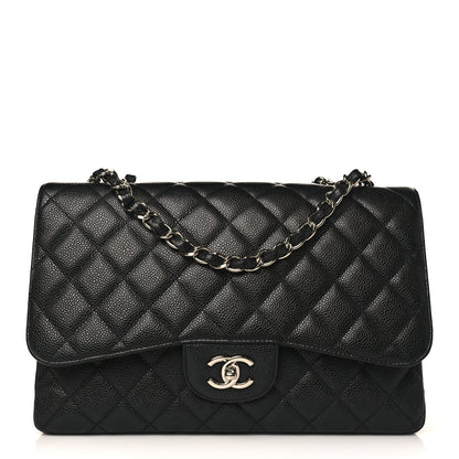 Chanel Caviar Quilted Jumbo Single Flap Black 1 of 10