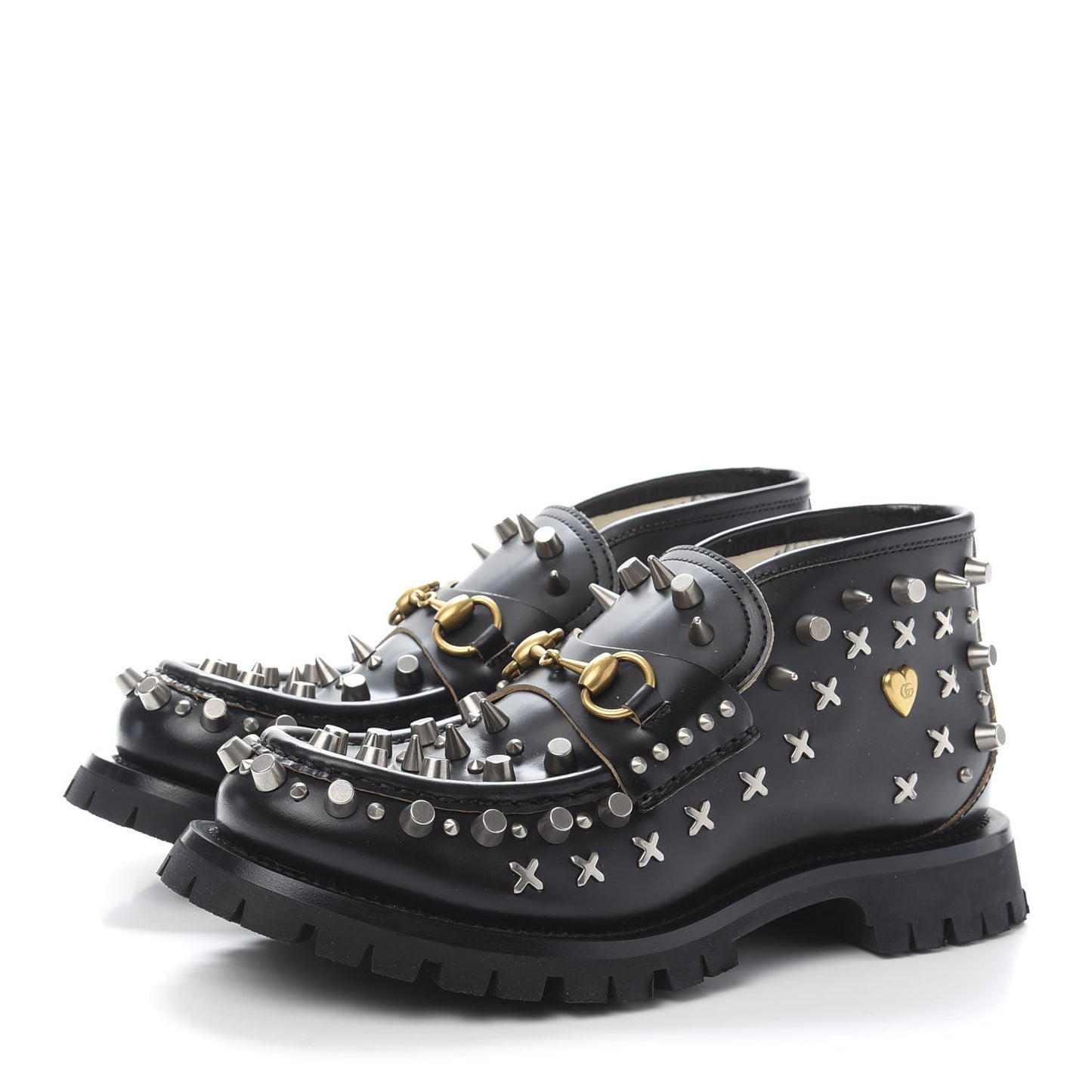 Cordovan Lux Studded Mens Harald Horsebit Ankle Boots 6 Black