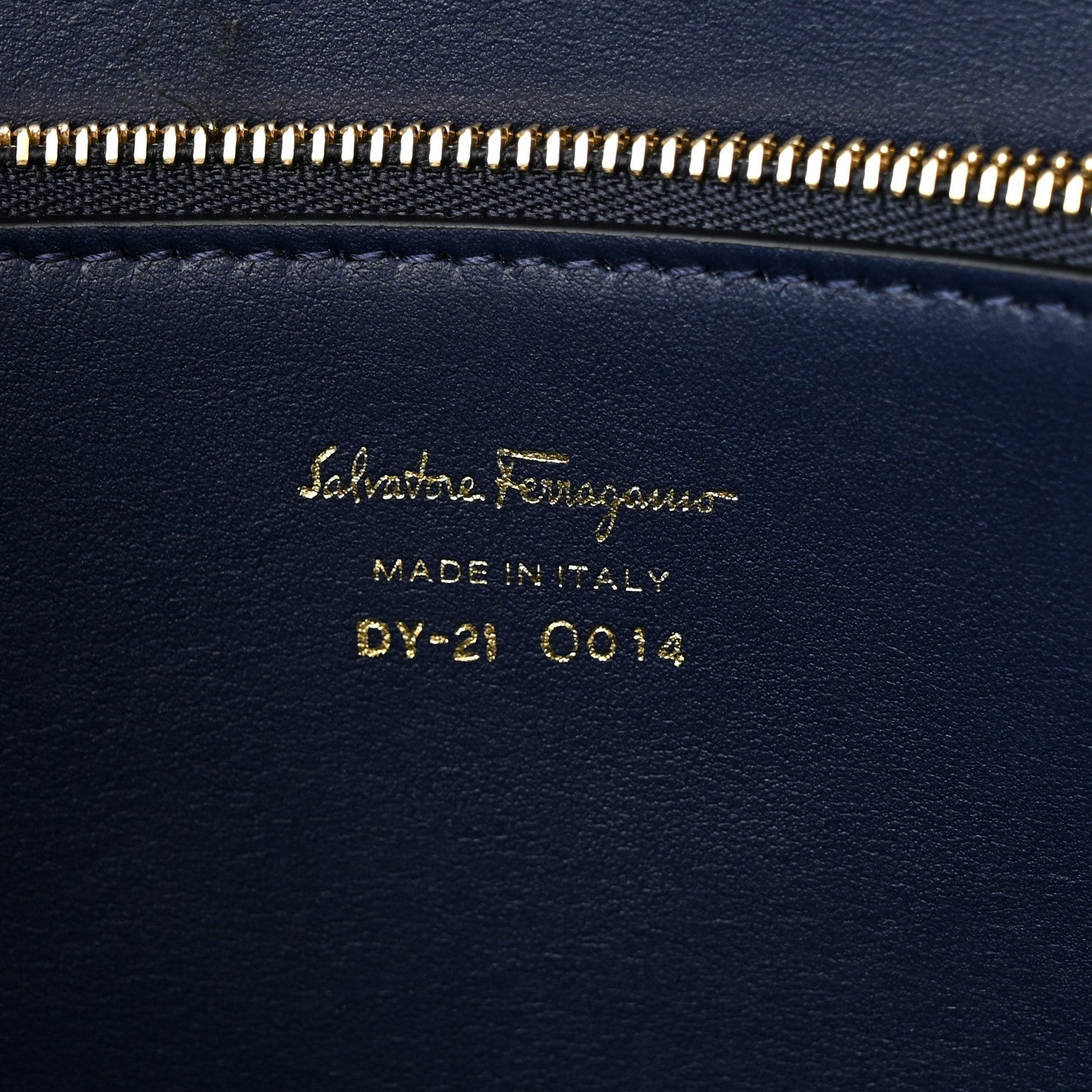 Salvatore Ferragamo Calfskin Marisol Top Handle Shoulder Bag Navy 6 of 10