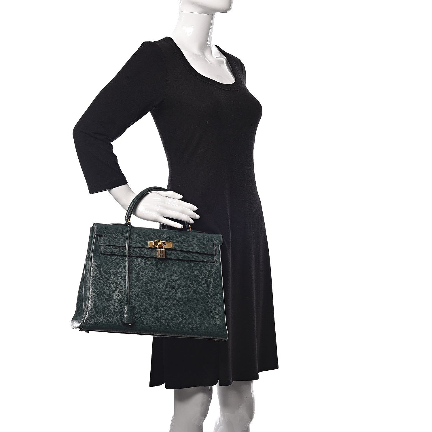 Hermes Ardennes Kelly Retoune 35 Vert Fonce 2 of 10