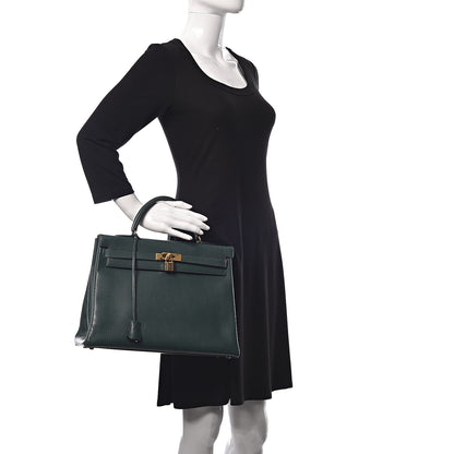 Hermes Ardennes Kelly Retoune 35 Vert Fonce 2 of 10