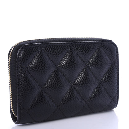 Chanel Caviar Quilted Zip Coin Purse Black 3 of 8