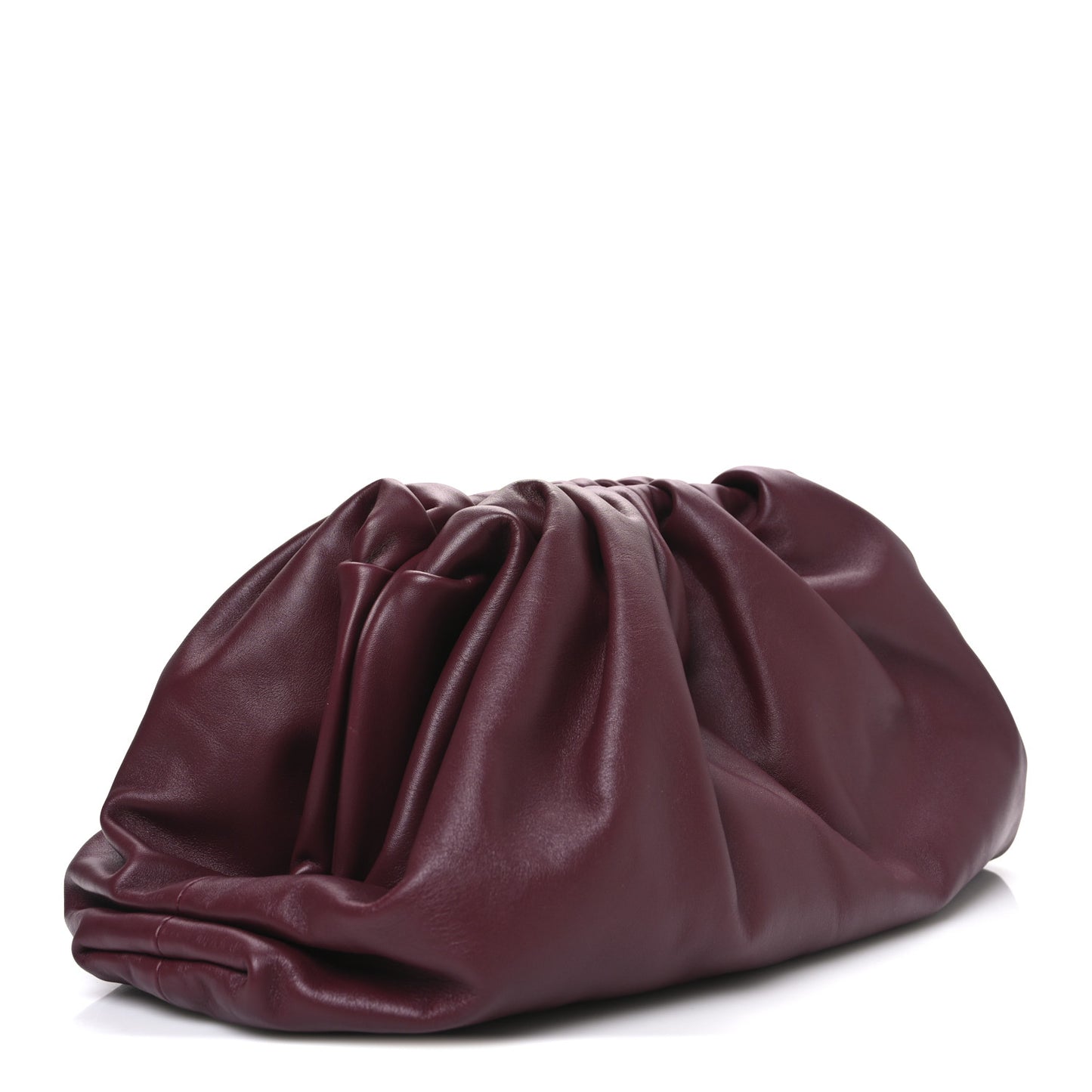 Smooth Butter Calf The Pouch Oversized Clutch Bordeaux