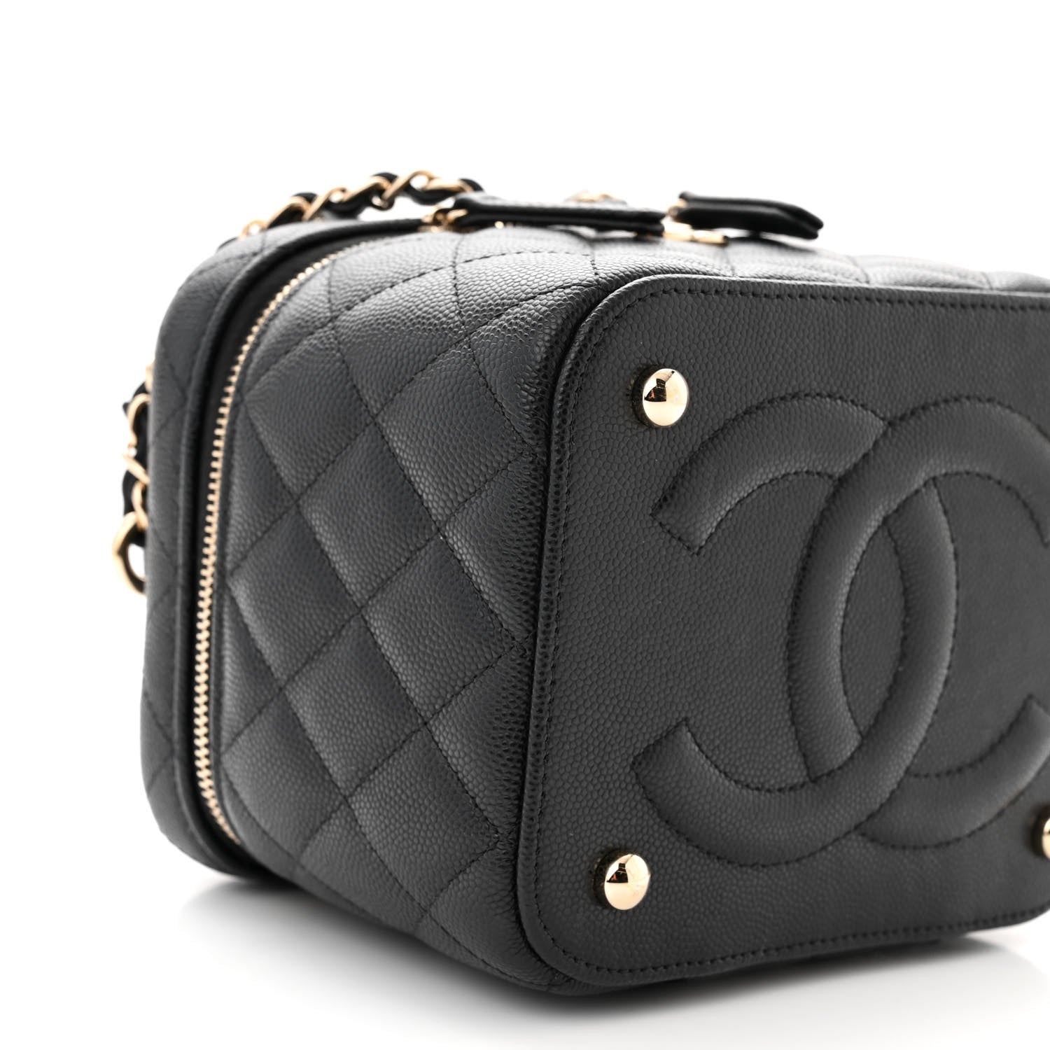 Chanel Caviar Quilted Small CC Vanity Case Black 9 of 14