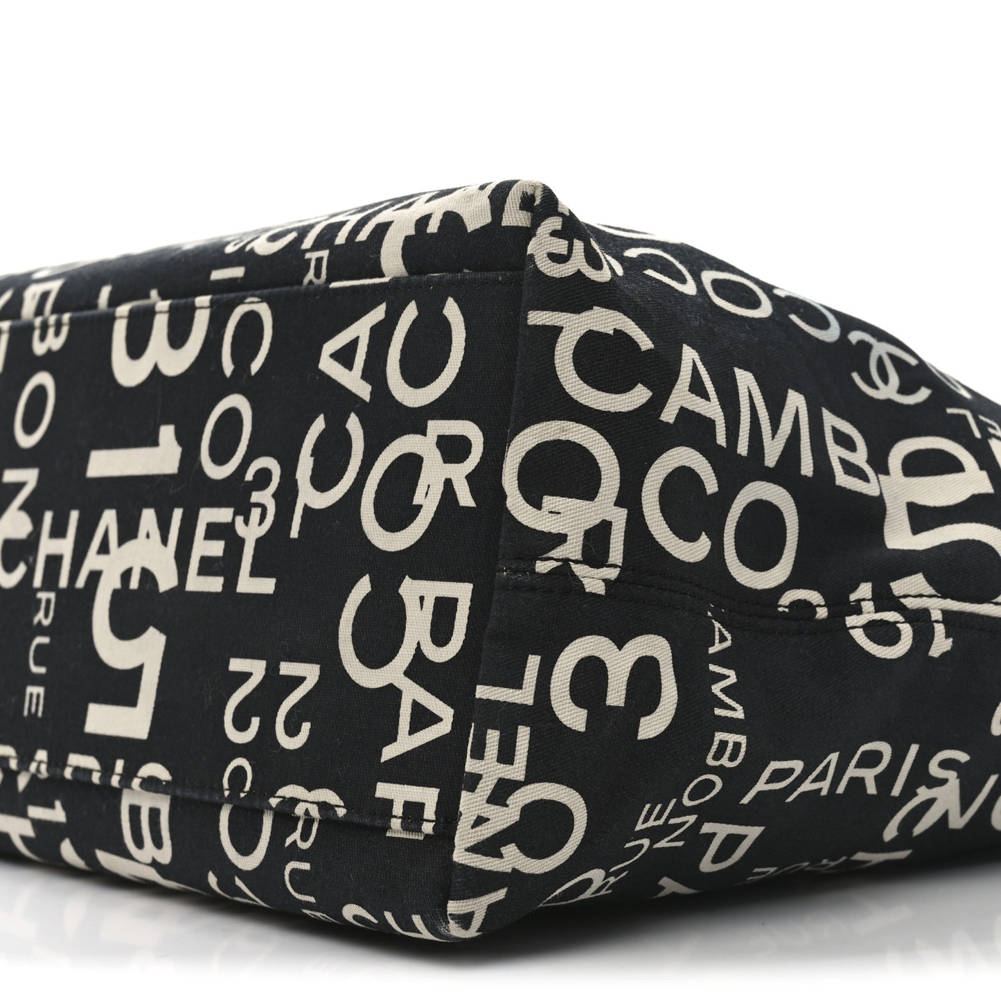 Canvas 31 Rue Cambon Beach Tote Black