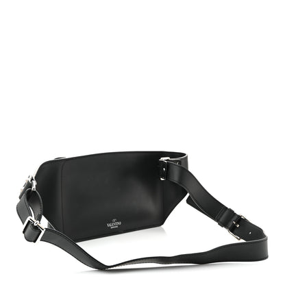 Valentino Garavani Calfskin VLTN Belt Bag Black White 3 of 9