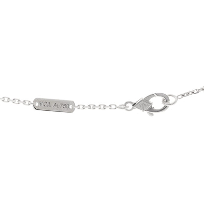 Van Cleef & Arpels 18K White Gold Guilloche Vintage Alhambra Pendant Necklace 4 of 5