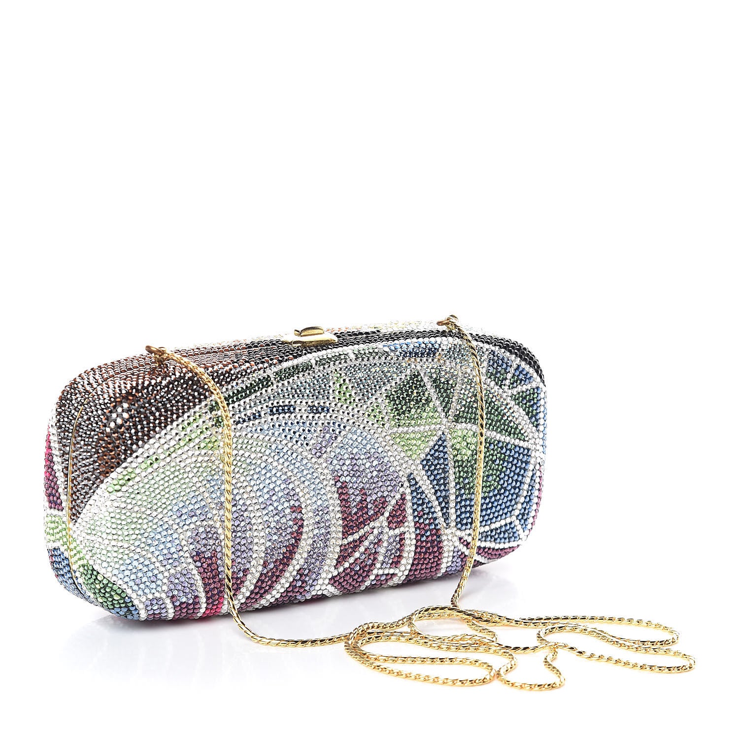 Judith Leiber Swarovski Crystal Butterfly Wing Minaudiere Clutch 3 of 8
