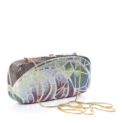 Judith Leiber Swarovski Crystal Butterfly Wing Minaudiere Clutch 3 of 8