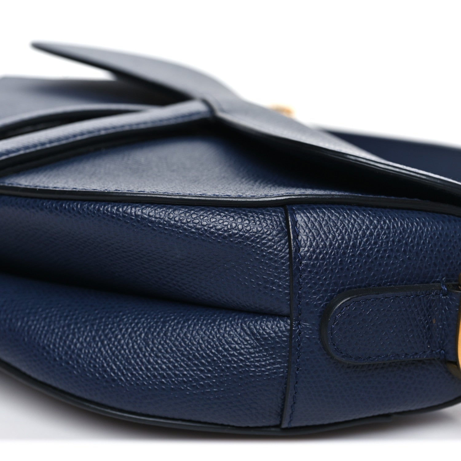 Christian Dior Grained Calfskin Saddle Bag Navy 10 of 10
