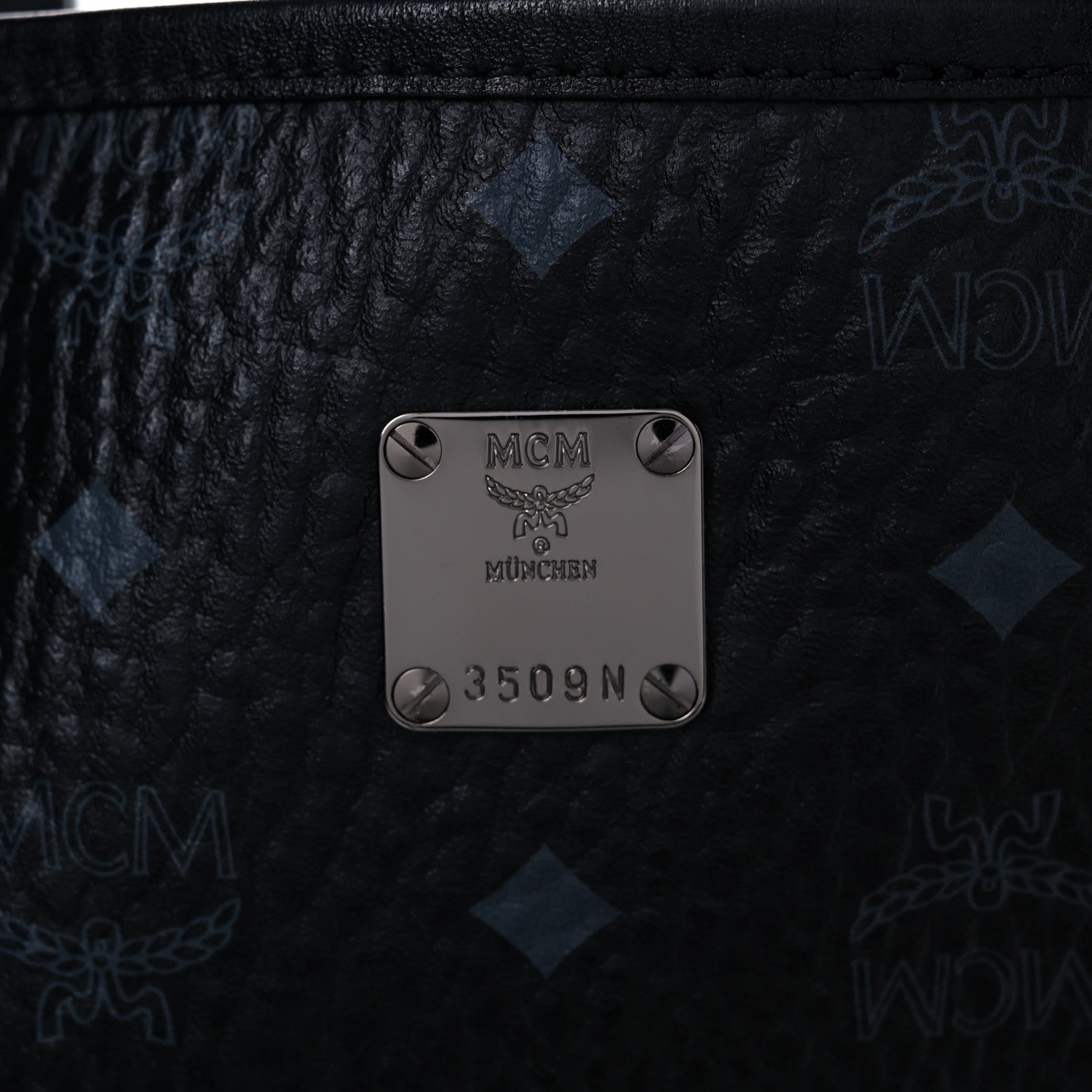 MCM Visetos Medium Reversible Shopping Tote Black 18 of 29