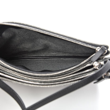 Celine Cotton Canvas Large Trio Crossbody Bag Black White 4 of 11