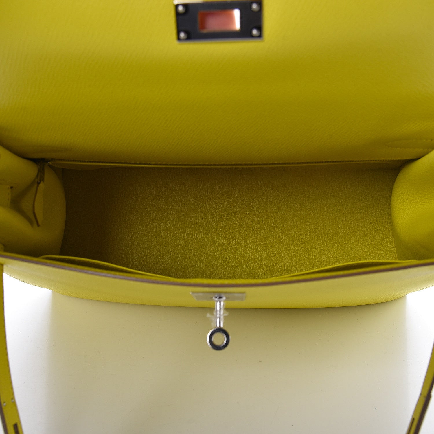 Hermes Epsom Kelly Sellier 32 Lime 14 of 39
