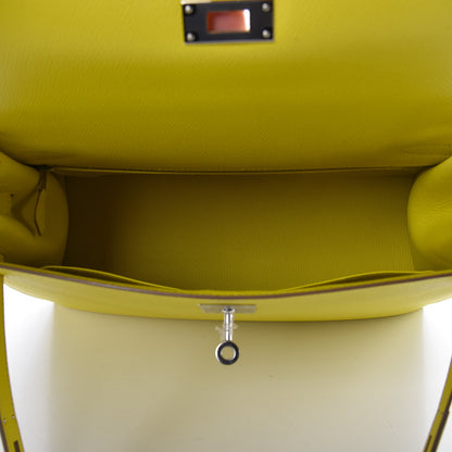 Hermes Epsom Kelly Sellier 32 Lime 14 of 39