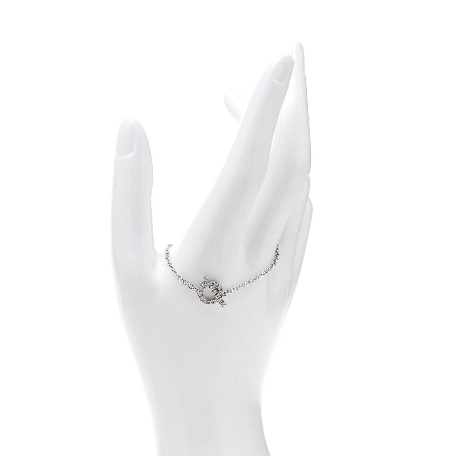 Hermes 18K White Gold Diamond Finesse Bracelet ST 2 of 5