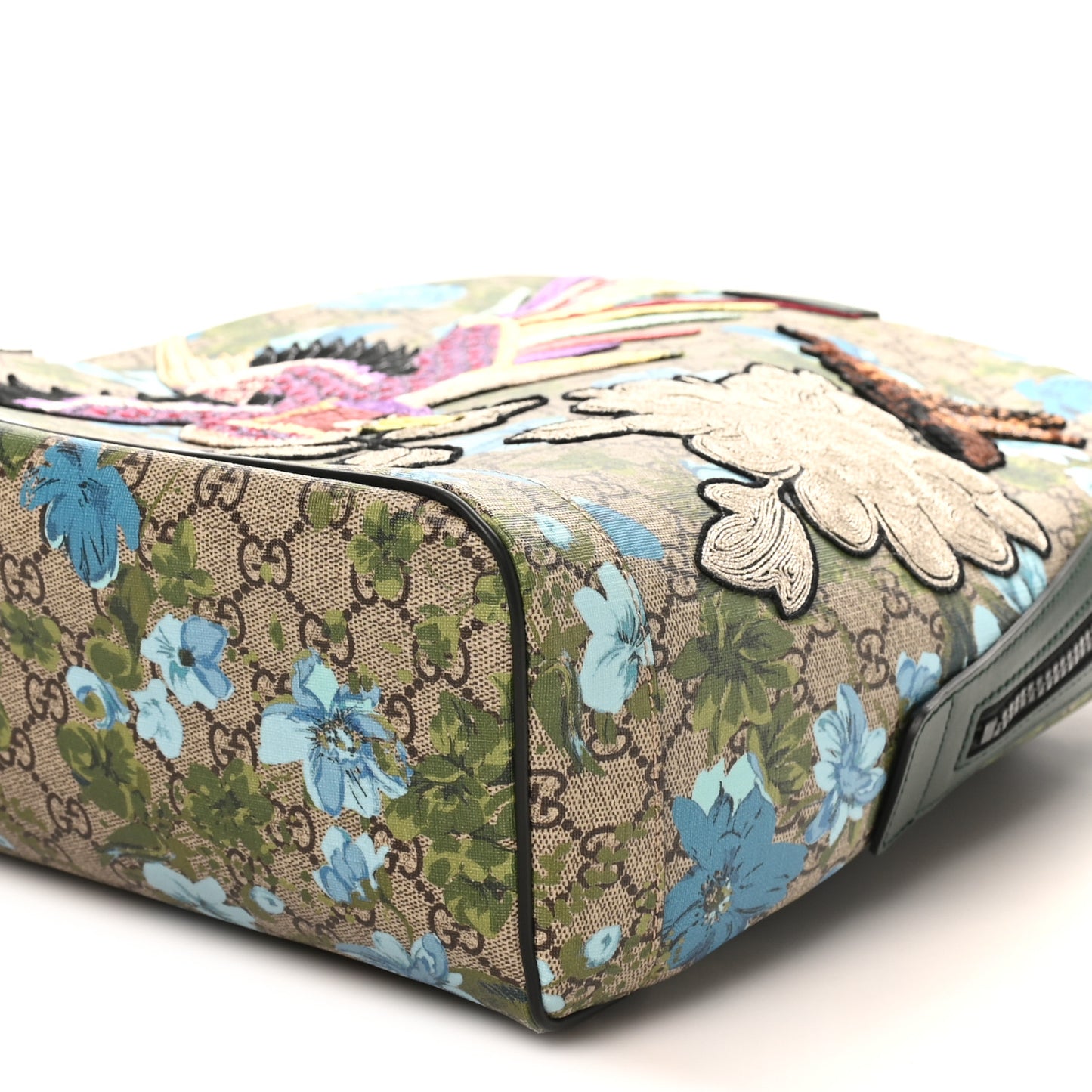 GG Supreme Monogram Blooms Bird Embroidered Dome Backpack